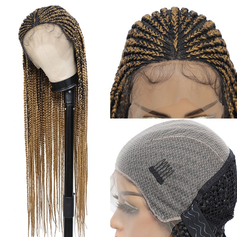 36inch Cornrows Braids Lace Frontal Wig